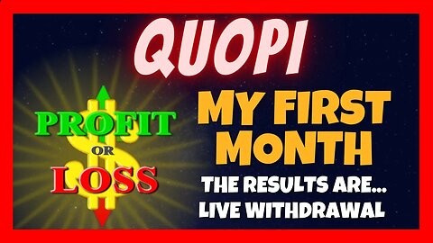 Profits Or Loss After 23 Days ⏰ Is This The Hottest AI Trading Bot❓Quopi Update 🏆 Live Withdrawal✅