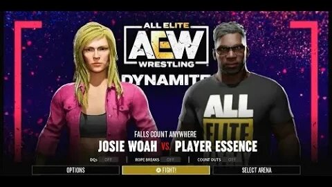 AEW YouTubers and Streamers fights @Josie_Woah vs @Playeressence .