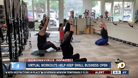 Virtual workouts help keep small business open