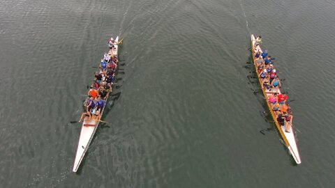 Blasian Babies DaDa Dragon Boat Racing Practice Skydio 2+ Drone Mission Bay San Diego California!