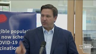 DeSantis says vaccines open up to all by April