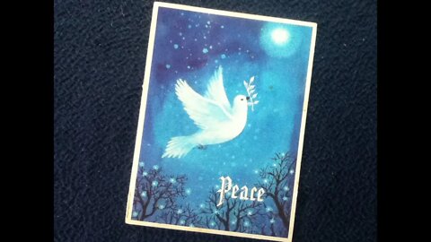 MEDIA REVIEW : "Peace" postcard. Artist unknown. Publisher unknown. (Amnesty International?)