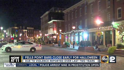 Some Fells Point bars closing early to avoid Halloween horrors