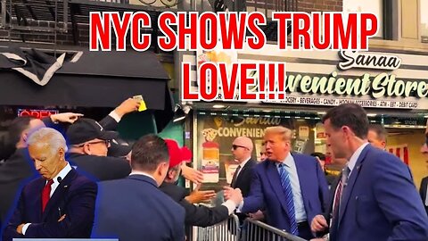 TRUMP Visits NYC Bodega (Chants of 4 More Years and I love You)