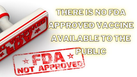 There is no FDA approved vaccine available to the public