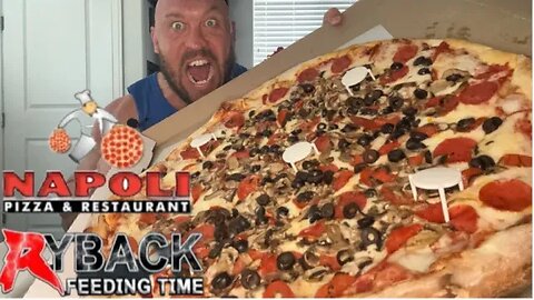 Ryback Takes On Napoli Monster 24 Inch Pizza ASMR