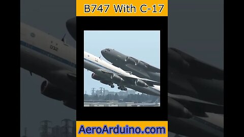 Unbelievable B747 Carrying Huge C17 #Aviation #Flying #AeroArduino