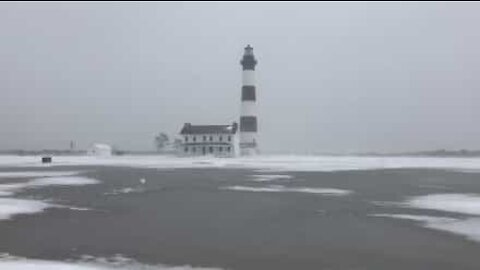 Tempestade de neve assustadora na Carolina do Norte