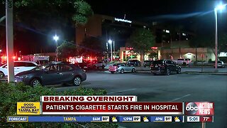 Patient smoking at Largo Medical Center causes overnight fire