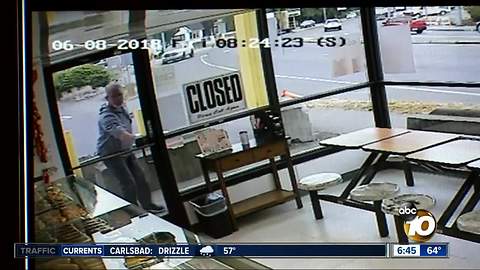 Surveillance footage captures crash feet from donut shop customers