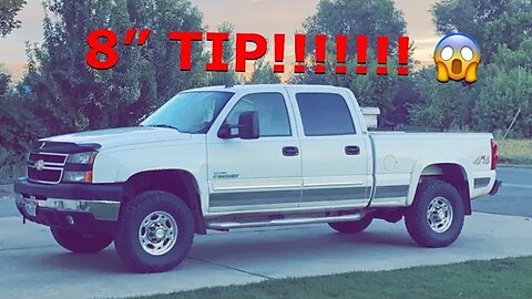 LBZ Duramax with 5 inch straight pipe. 8" Axle Dump LOUDEST EXHAUST!