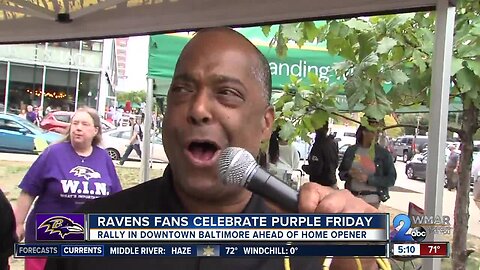 Ravens fans celebrate purple Friday