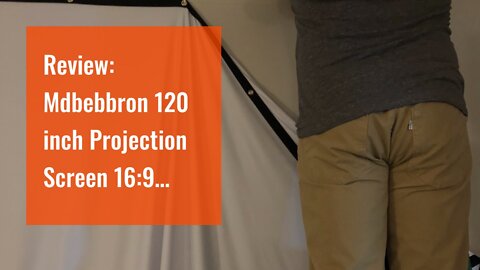 Review: Mdbebbron 120 inch Projection Screen 16:9 Foldable Anti-Crease Portable Projector Movie...