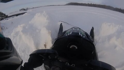 Snowmobile Field Riding (Part 1)