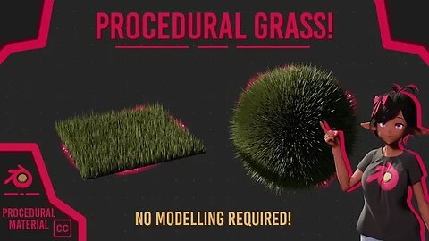 PROCEDURAL GRASS Material in Blender!! (NO MODELING NEEDED!!) - Blender Procedural Materials