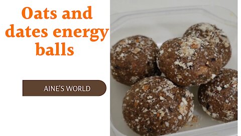 Oats &dates energy balls