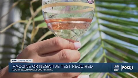 COVID test results or vaccine proof required to enter South Beach Wine and Food Festival