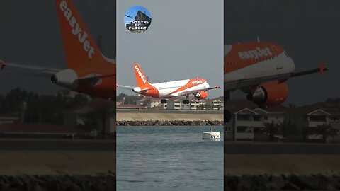 Awesome Landing easyJet at Gibraltar Airport #shorts