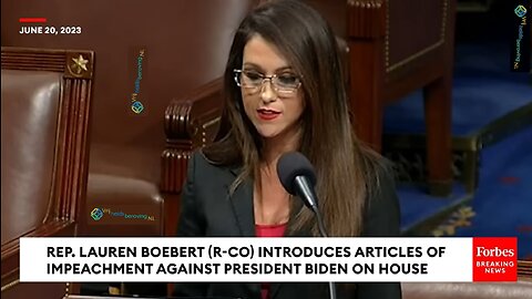 Gedeputeerde Lauren Boebert introduceert inbeschuldigingstelling-artikelen tegen Biden.