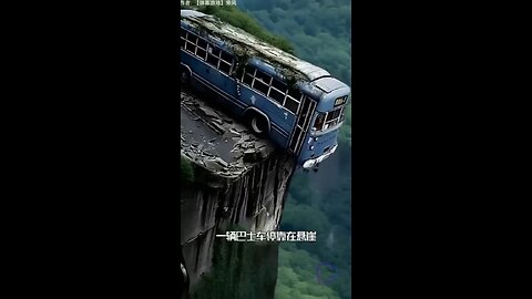 BUS FALLING OF A CLIFF