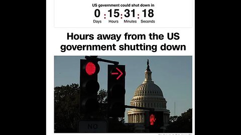 WRNING! AT MIDNIGHT TONIGHT THE GOVERNMENT SHUTS DOWN! HINTS OF POTENTIAL ORDER OUT OF CHAOS!