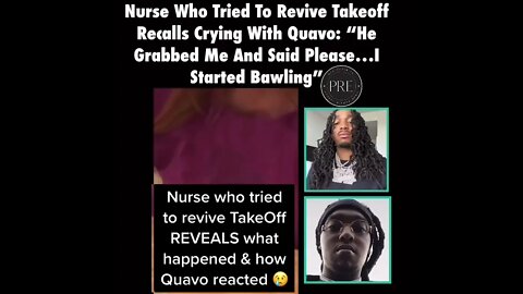 Nurse who tried to revive Takeoff speaks out 😢 This is so sad! 💔