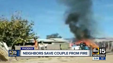 Valley community rushes to save neighbor from fire