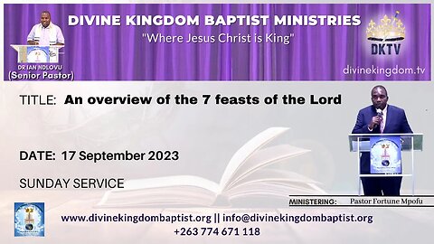 An overview of the 7 feasts of the Lord | Dr. Ian Ndlovu | 17 September 2023