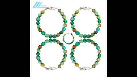 Free-shape Natural turquoise handmade braceletfull strand 7.5inch Gifts for Women