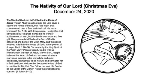 Christmas Eve - December 24, 2020