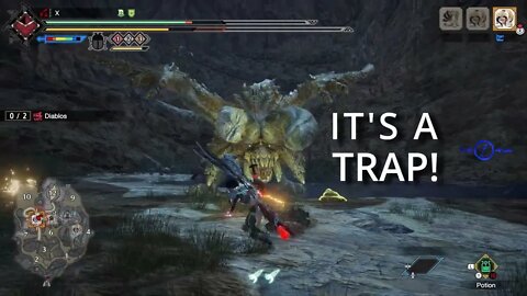 When Diablos' "Trap Detector" is Too Consuming For a Diablos Brain | Monster Hunter Rise