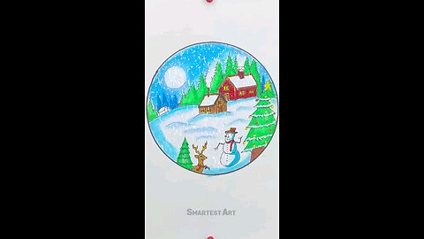 A very Merry Christmas Drawing #art #snowfall #christmas