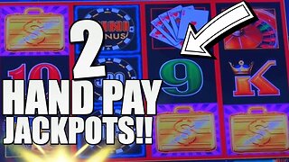 I CHANGED MY BET AND LANDED 2 HAND PAY JACKPOTS!!!!