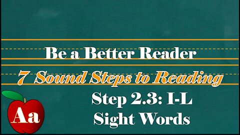 Step 2.3.4: I-L Sight Words