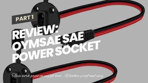 Review: OYMSAE SAE Power Socket Sidewall Port Quick Connect Solar Panel Flush Mount Connector P...