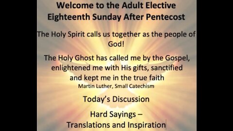 20-10-04 Sunday Elective -Hard Sayings Translations