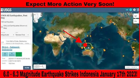 6.3 Magnitude Earthquake Strikes Indonesia January 17th 2023!