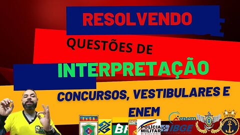 Resolvendo questão de interpretação !