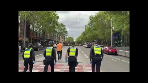 AUSTRALIA - Two Huge Groups Of Protesters Meet In The Middle