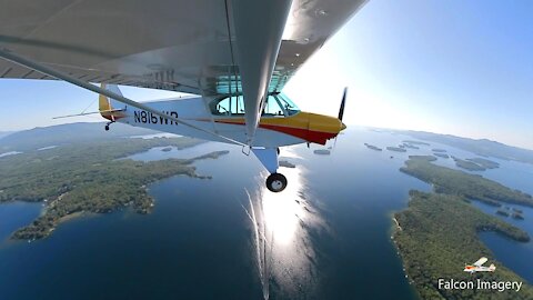 Supercub Flight to Moultonboro NH Airport