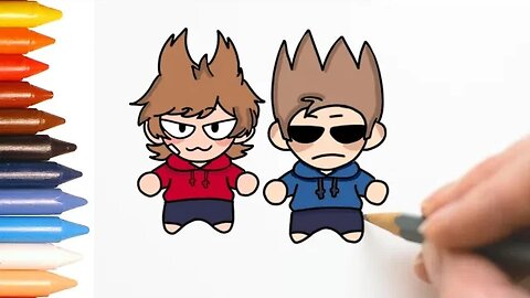 COMO DESENHAR TORD E TOM JUNTOS - EDDSWORLD #eddsworld #tord #tom