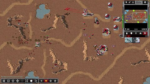 OpenRA, Command & Conquer, Tiberian Dawn; skirmish map 16:9, Nod vs GDI (Hal 9001 AI)