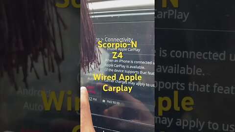 Scorpio-N Z4 wired Apple carplay Live 1st on Youtube