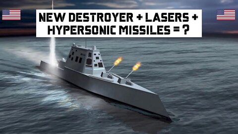 New Destroyer plus lasers plus hypersonic missiles #usnavy #hypersonicmissile #laser #usmilitary