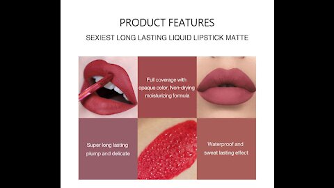 Matte Liquid Lipstick Makeup Set 6Pcs