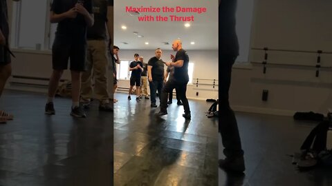 Knife Fighting Technique: the Thrust with a Twist. @Master Phil