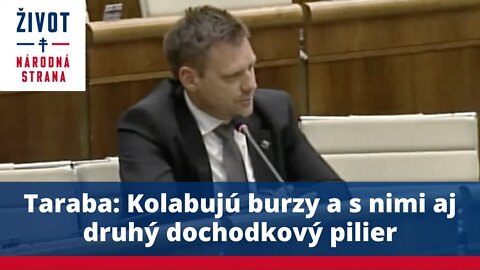 Taraba: Kolabujú burzy a s nimi aj druhý dochodkový pilier