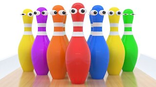 Learn Colors with Funny 3D Bowling Game for Kids