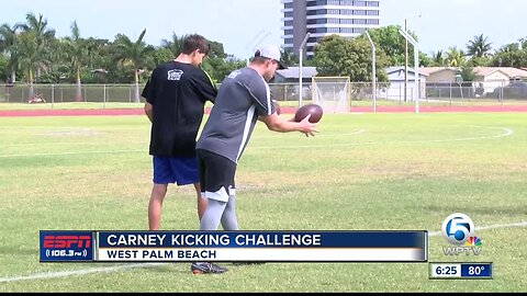 John Carney Kicking Challenge