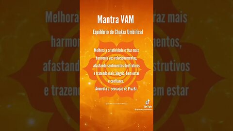 Mantra VAM Equilíbrio do Chakra Umbilical #shorts